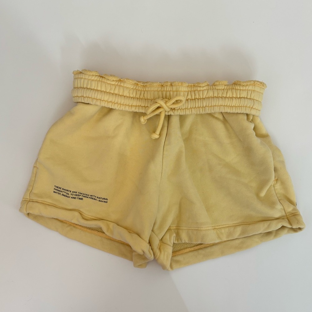 Pangaia 365 Midweight 100% Organic Cotton Shorts Yellow Size XXS - Picture 7 of 13